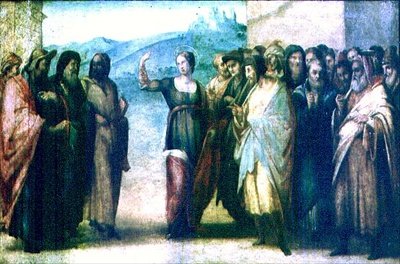 Het Geschil van St. Catharina van Alexandrië door Francesco Granacci