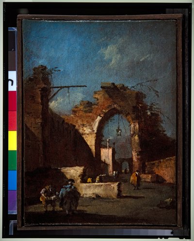 Een Capriccio Paar door Francesco Guardi