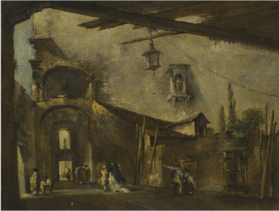 A Street in Venice door Francesco Guardi