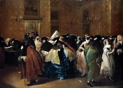 Casino (Il ridotto) in Venetië door Francesco Guardi