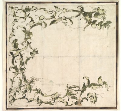 Ontwerp voor een omlijstingsmotief, 1712-93 door Francesco Guardi.