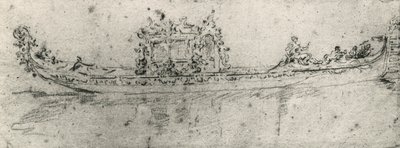 Gondel gereserveerd voor ambassadeurs, door Francesco Guardi door Francesco Guardi