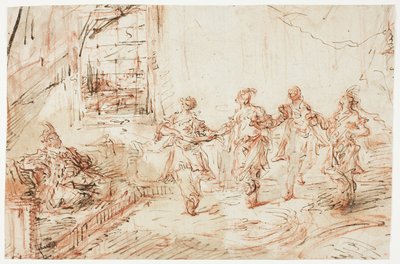 Harem scène door Francesco Guardi