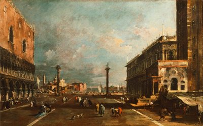 Kleine St. Marcusplein richting San Giorgio, Venetië door Francesco Guardi