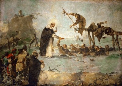 Het wonder van een Dominicaanse heilige door Francesco Guardi