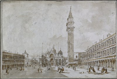 Piazza San Marco, Venetië door Francesco Guardi
