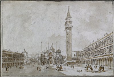 Piazza San Marco, Venetië, 1780s door Francesco Guardi