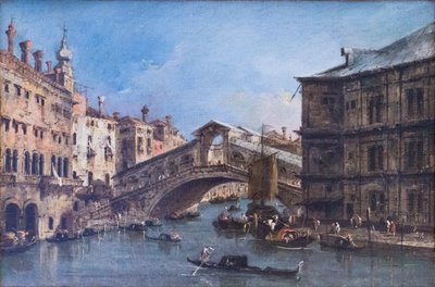 Ponte di Rialto door Francesco Guardi