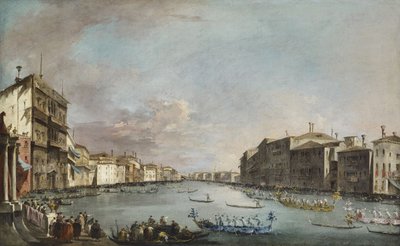 Regatta in Venetië door Francesco Guardi