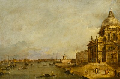 Santa Maria delle Salute en de Toegang tot het Grote Kanaal, Venetië, Kijkend naar het Oosten door Francesco Guardi