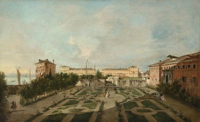 De tuin van Palazzo Contarini dal Zaffo, ca. 1770 door Francesco Guardi