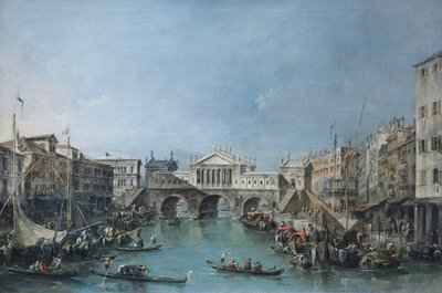 De Rialtobrug naar het ontwerp van Palladio door Francesco Guardi