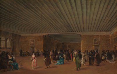 Het Ridotto Pubblico in Palazzo Dandolo, c.1765-68 door Francesco Guardi
