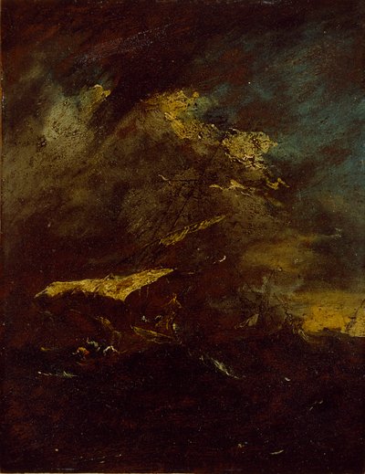 Twee Schepen in een Storm, 18e eeuw door Francesco Guardi