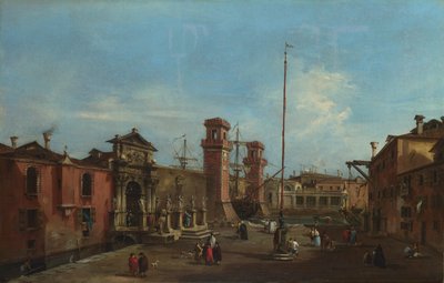Venetië. Het Arsenaal, 1755-1760 door Francesco Guardi