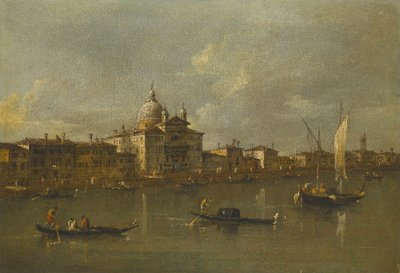 Venetië, uitzicht op de Giudecca en de kerk van le Zitelle door Francesco Guardi