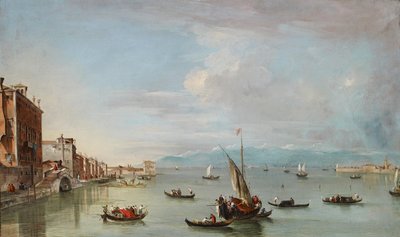Venetië: de Fondamenta Nuove met de Lagune en het Eiland San Michele door Francesco Guardi