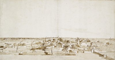 Uitzicht over de tuin van de Villa Loredan door Francesco Guardi