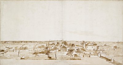 Uitzicht over de Tuin van de Villa Loredan, midden 18e eeuw door Francesco Guardi