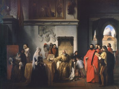 Verwijdering van Doge Francesco Foscari (De twee Foscari) door Francesco Hayez