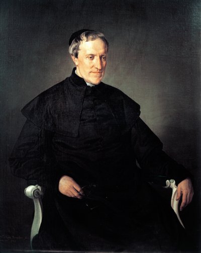 Portret van Antonio Rosmini Serbati, olieverf op doek door Francesco Hayez