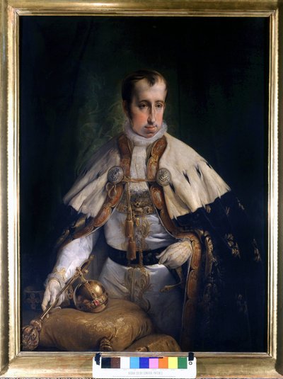 Portret van Ferdinand I (1793 - 1875), keizer van Oostenrijk door Francesco Hayez (1791 - 1882). Museo del Risorgimento. Milaan door Francesco Hayez