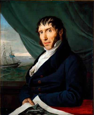 Portret van Francesco Peloso, belangrijkste mecenas door Francesco Hayez