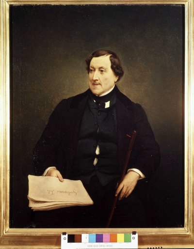 Portret van Gioacchino Rossini (1792-1868) - door Hayez, Brera Museum, Milaan door Francesco Hayez