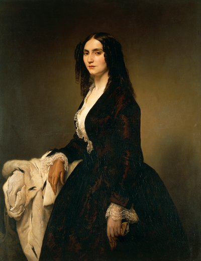 Portret van mevrouw Matilde Juva Branca door Francesco Hayez