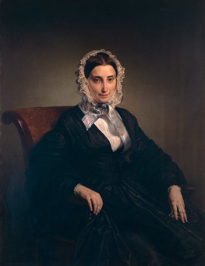 Portret van Teresa Borri (tweede vrouw van Alessandro Manzoni) door Francesco Hayez