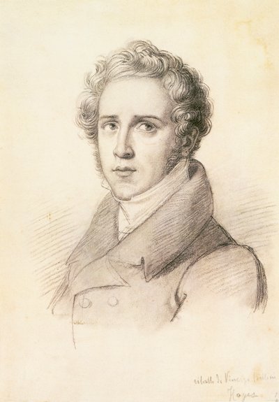Portret van de Italiaanse componist Vincenzo Bellini door Francesco Hayez