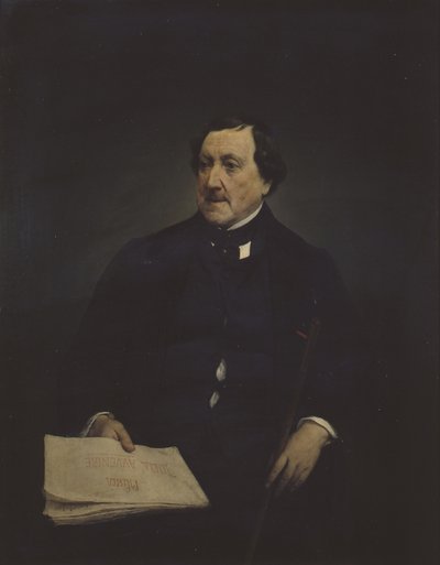 Portret van de componist Gioachino Antonio Rossini 1792-1868 door Francesco Hayez