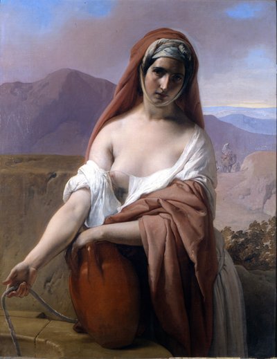 Rebecca bij de bron. Schilderij door Francesco Hayez. Accademia di Brera. Milaan door Francesco Hayez