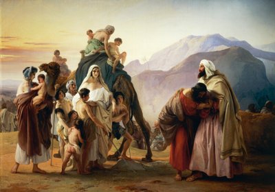Verzoening van Esau met Jacob door Francesco Hayez