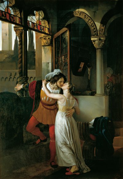 De laatste kus van Romeo en Julia door Francesco Hayez