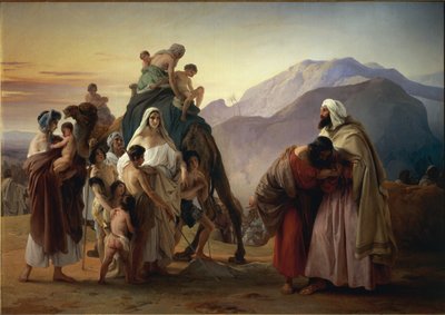 De verzoening van Jacob en Esau door Francesco Hayez
