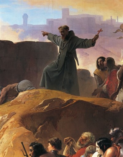 De Dorst van de Eerste Kruisvaarders in Jeruzalem (detail) door Francesco Hayez