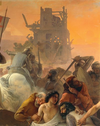 De dorst geleden door de eerste kruisvaarders in Jeruzalem, door Francesco Hayez (detail) door Francesco Hayez