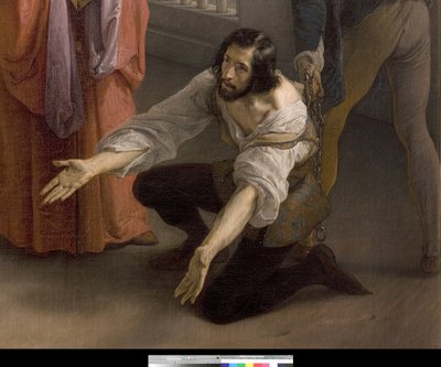 De laatste ontmoeting tussen Jacopo Foscari en zijn familie voor zijn verbanning door Francesco Hayez