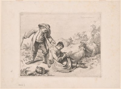 Plaat 10, uit De set van 12 pastorale scènes door Francesco Londonio