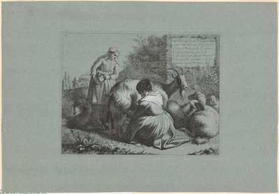 Plaat 1, uit De set van 12 pastorale scènes door Francesco Londonio