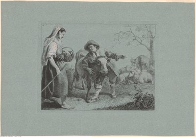 Plaat 2, uit De set van 12 pastorale scènes door Francesco Londonio