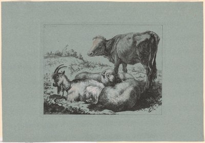 Plaat 6, uit De set van 12 pastorale scènes door Francesco Londonio