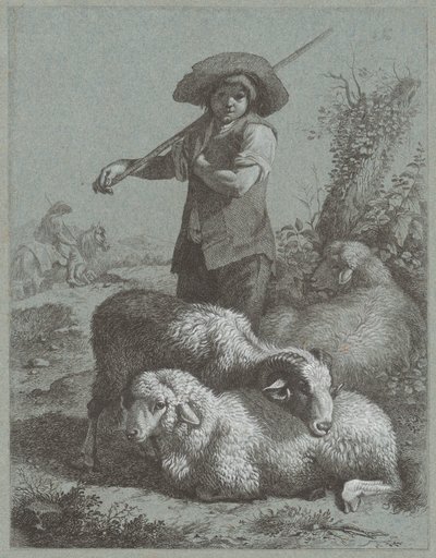 Herderjongen met schapen, 1764 door Francesco Londonio