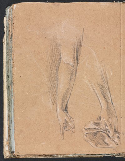 Verona Schetsboek: Armen en handen met draperie pagina 78, 1760 door Francesco Lorenzi