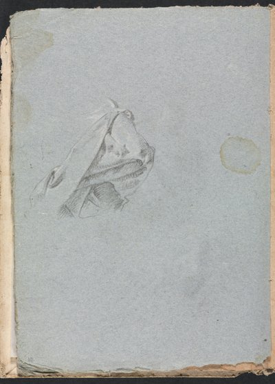 Verona schetsboek: Draperiestudie pagina 10, 1760 door Francesco Lorenzi