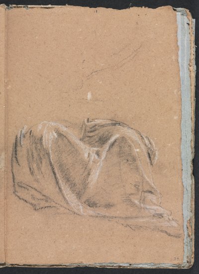 Verona Schetsboek: Draperiestudie pagina 35, 1760 door Francesco Lorenzi