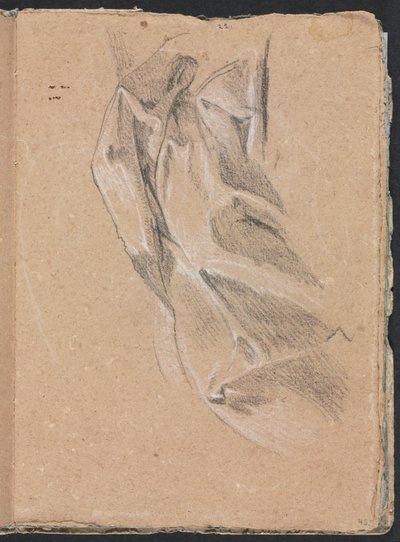 Verona schetsboek: Draperiestudie pagina 43, 1760 door Francesco Lorenzi