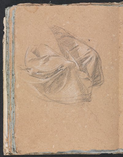 Verona Schetsboek: Draperijstudie pagina 50, 1760 door Francesco Lorenzi