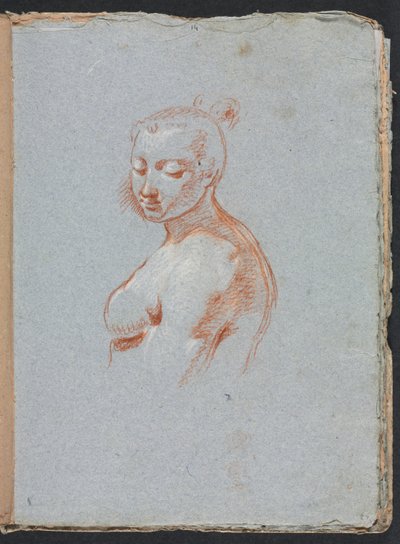 Verona schetsboek: Vrouwelijk naakt pagina 27, 1760 door Francesco Lorenzi